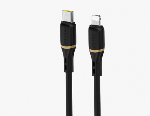 Laidas USB C - iPhone 12 / 13 / 14 8pin (Lightning) 1m 30W silikoninis juodas Dudao L25X